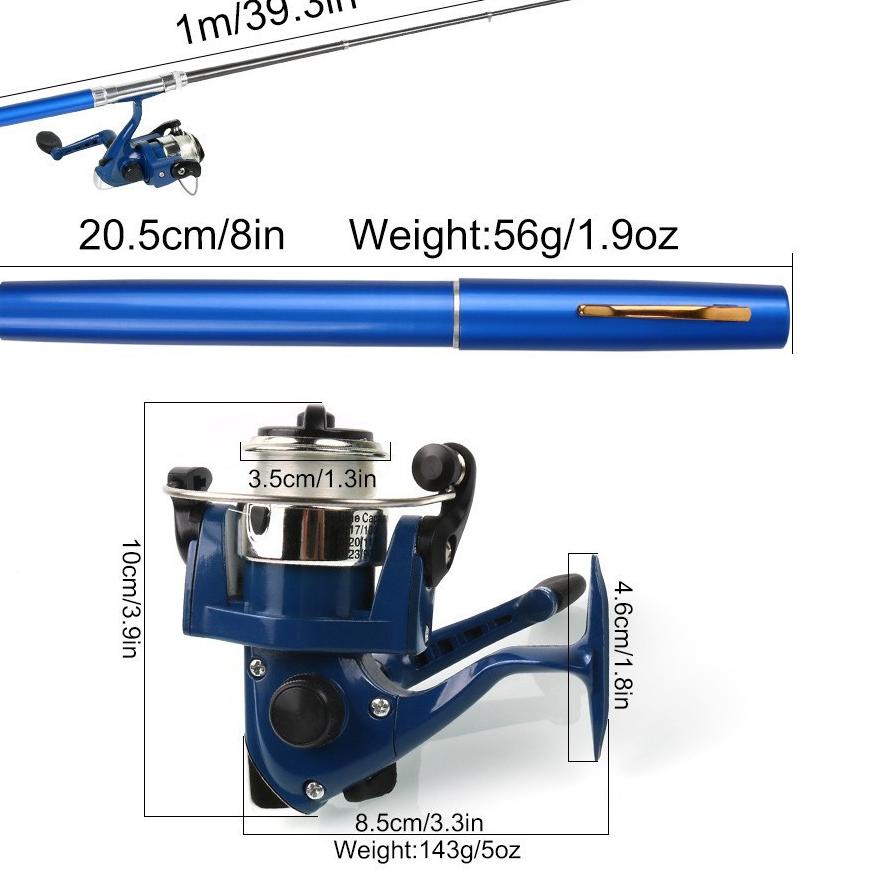 ➥ Set Pancingan Pulpen Mini Fishing Rod Pen Joran Pancing Pulpen Pancingan Portable Alat Pancing Pak