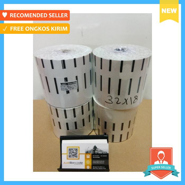 

Stiker - Label Barcode 32 X 18 (3 Line) Kertas Sticker Label Semicoated 32X18 - Pengikat & Perekat