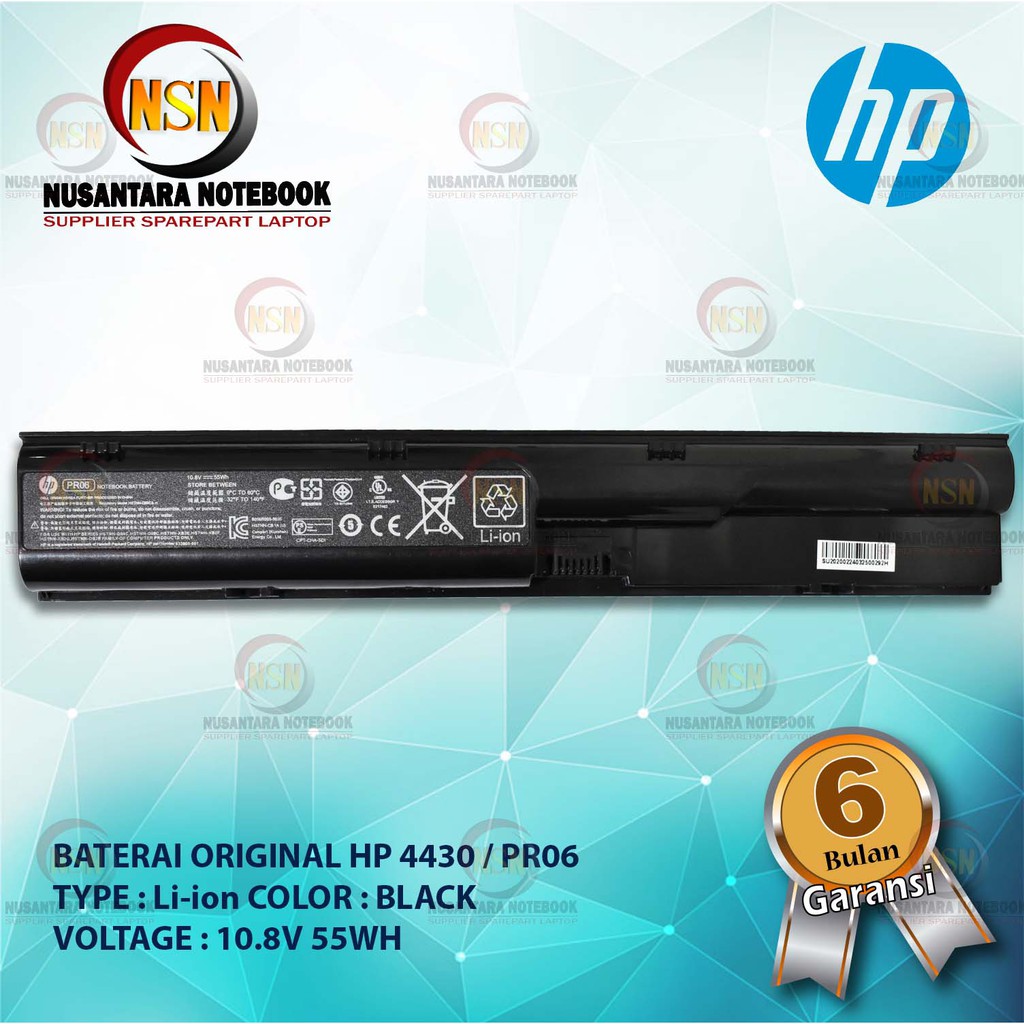 Baterai Original Laptop HP ProBook 4330 4330S 4331S 4435S / PR06 10.8V 55WH