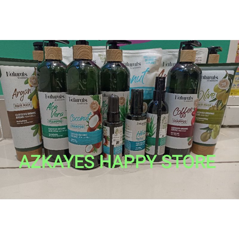 Naturals  by Watsons shampoo Dan conditioner hair oil hair mask 490 ml