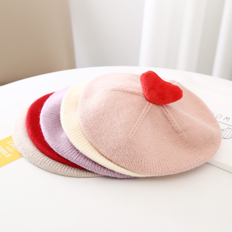 (pimenova) Topi bonnet bayi, topi rajut bayi,Topi Beret Pelukis Gaya Jepang Untuk Anak Perempuan