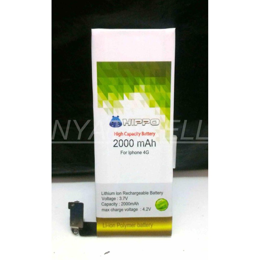 Baru Baterai Hippo Iphone 4 4G 2000Mah Double Power /Batre/Original/Ip4 Ready Stock