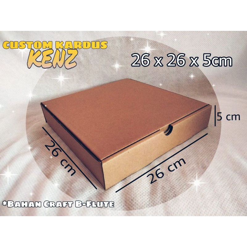 

❤️KENZ❤️ BOX KARDUS 26x26x5 | PIZZA | HAMPERS
