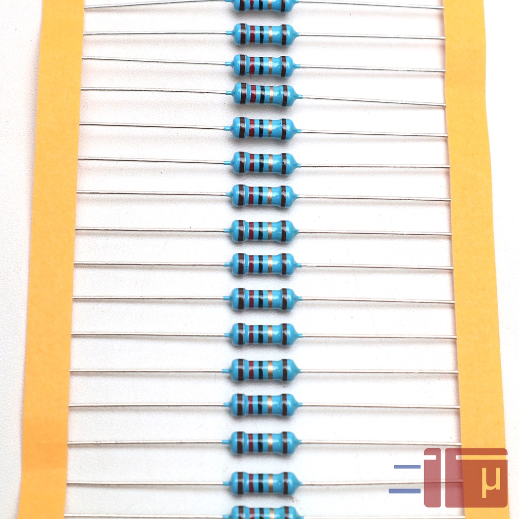 x10 Resistor 12R 12 Ohm 1/2W Metal Film 1% Taiwan Kaki Tembaga