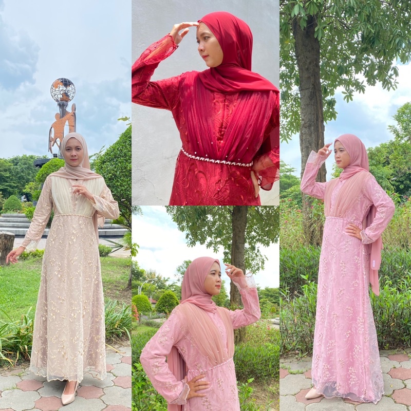 ayana dress by elslook dress kondangan tile bordir gaun lamaran dress weding