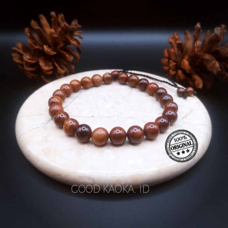 Gelang kokka bulat besar 6 mm Gelang kayu kaukah kaokah turkey