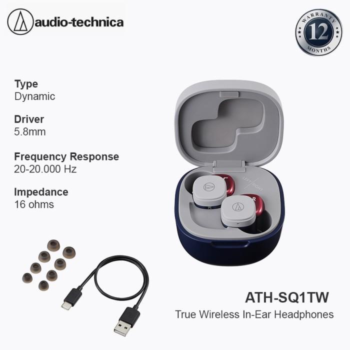 Audio Technica ATH-SQ1TW TWS Bluetooth True Wireless In Ear Garansi Resmi Axindo 1 Tahun