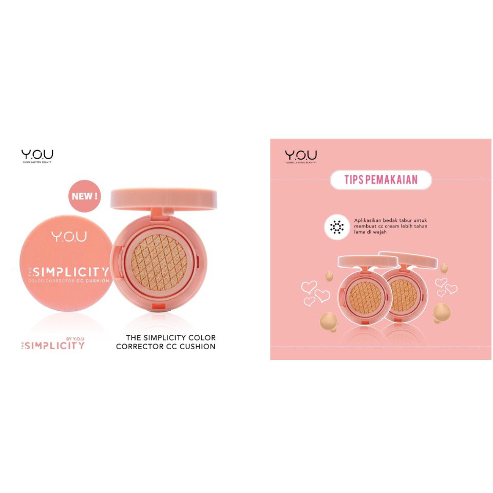 ❤️GROSIR❤️Y.O.U The Simplicity Color Corrector CC Cushion by you