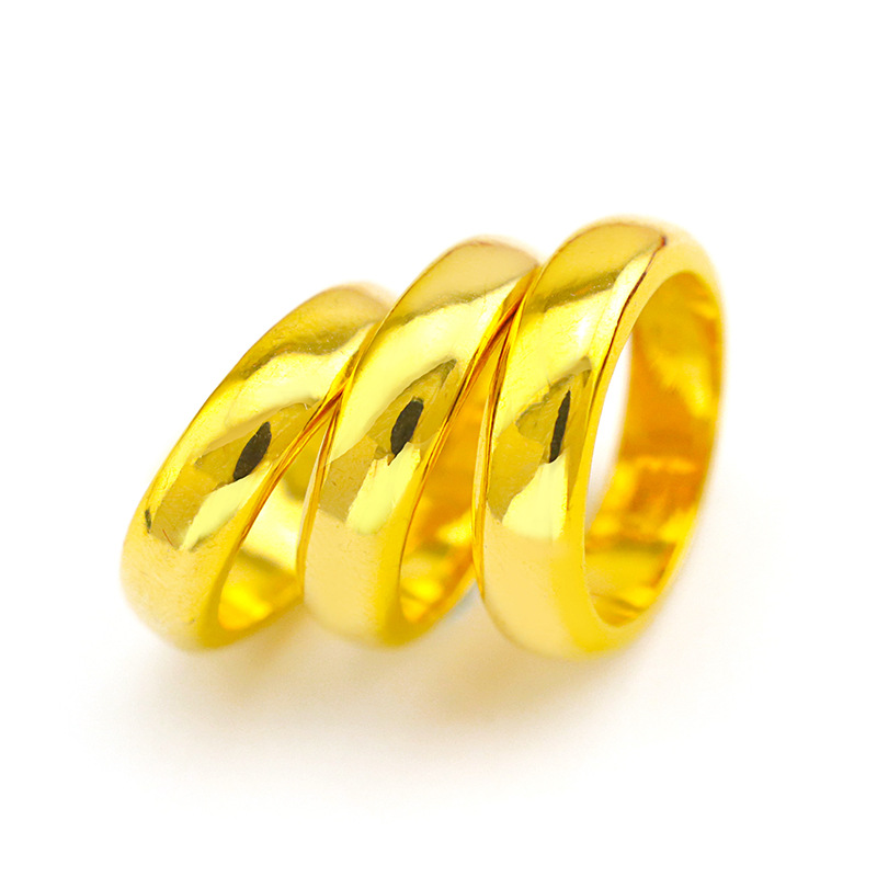 Cincin Lapis Emas Asli Kadar 375 Gaya Eropa Dan Amerika Untuk Pria Dan Wanita