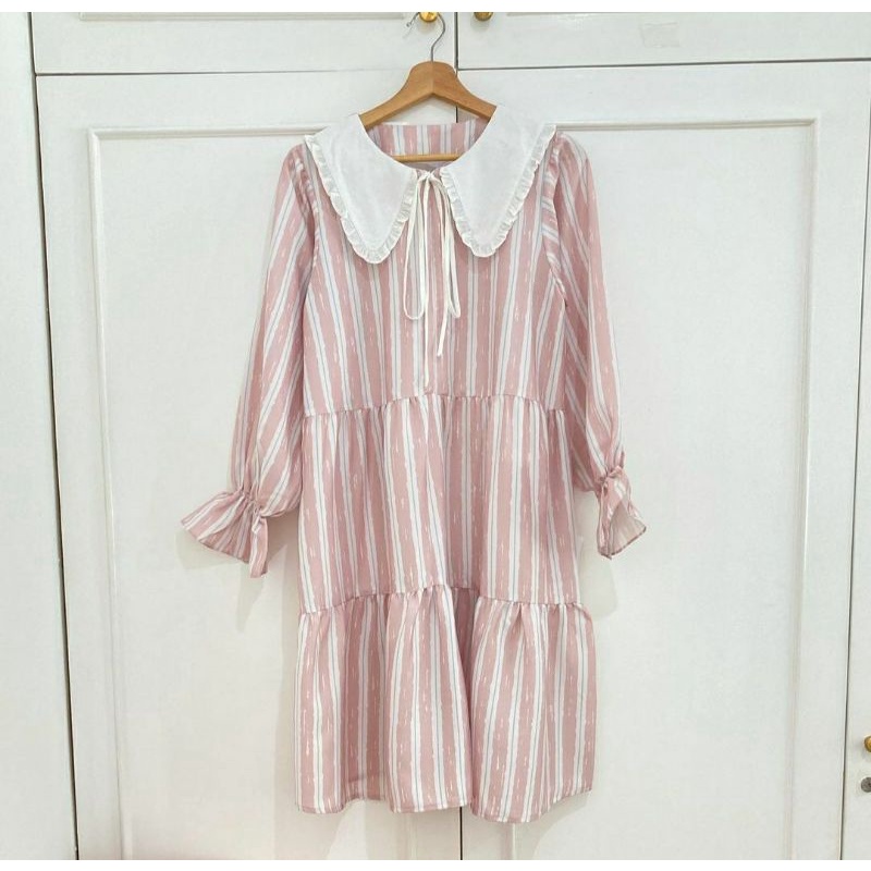 midi tunik stripes rose vanillahijab