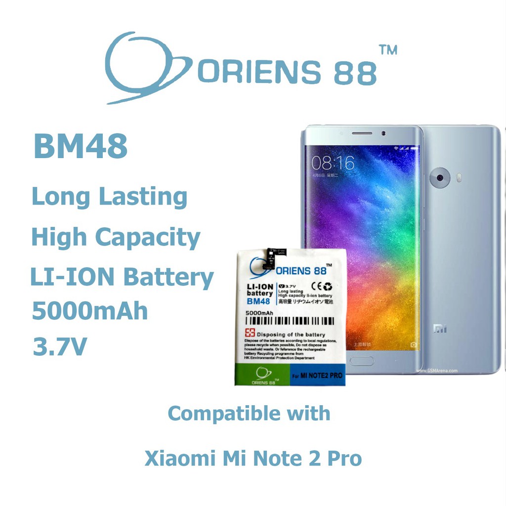 Baterai Batre Battery Double Power Xiaomi Redmi Mi Note 2 BM48 OR88/ Oriens88