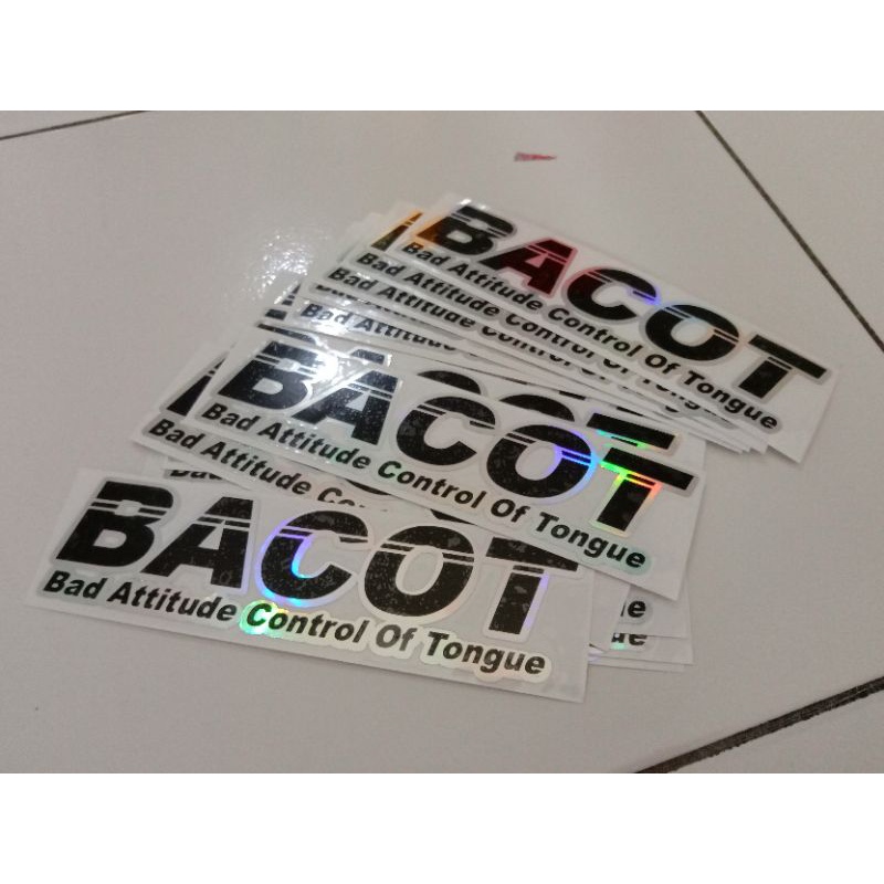 sticker cutting bacot warna hologram hitam sticker motor hologram