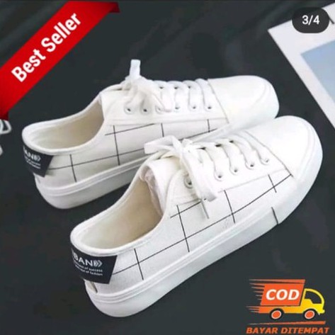 AJN Sepatu wanita kets elenna terbaru Sepatu sneakers wanita Sepatu sekolah Sepatu hitam Sepatu puti