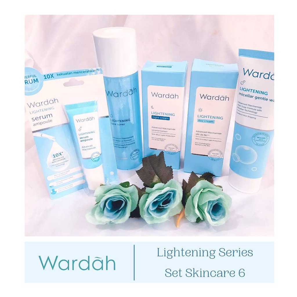 WARDAH PAKET LIGHTENING SERIES /PAKET LIGHTENING / MENCERAHKAN / GLOWING
