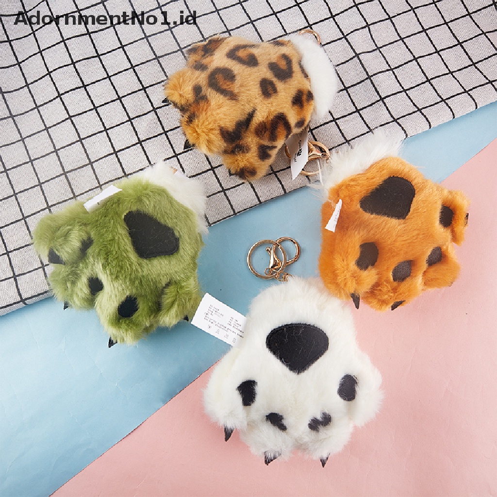 (AdornmentNo1) Gantungan Kunci Bentuk Boneka Macan / Leopard Bahan Plush