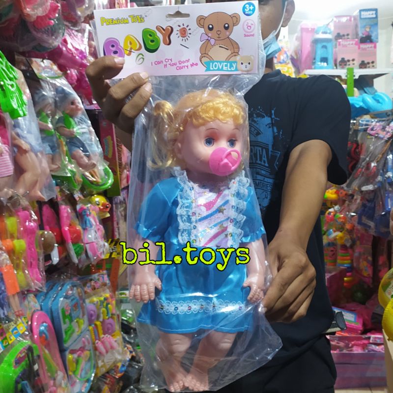 MAINAN ANAK PEREMPUAN BONEKA PAPA MAMA KETAWA NANGIS JUMBO MAINAN BONEKA NANGIS BESAR