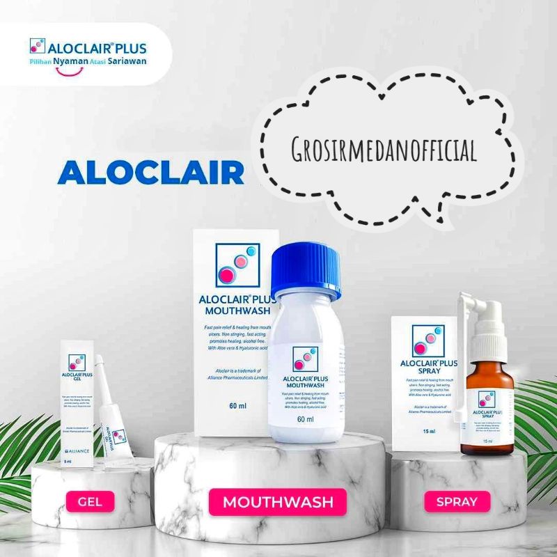 ALOCLAIR PLUS OBAT SARIAWAN - GEL MOUTHWASH DAN SPRAY