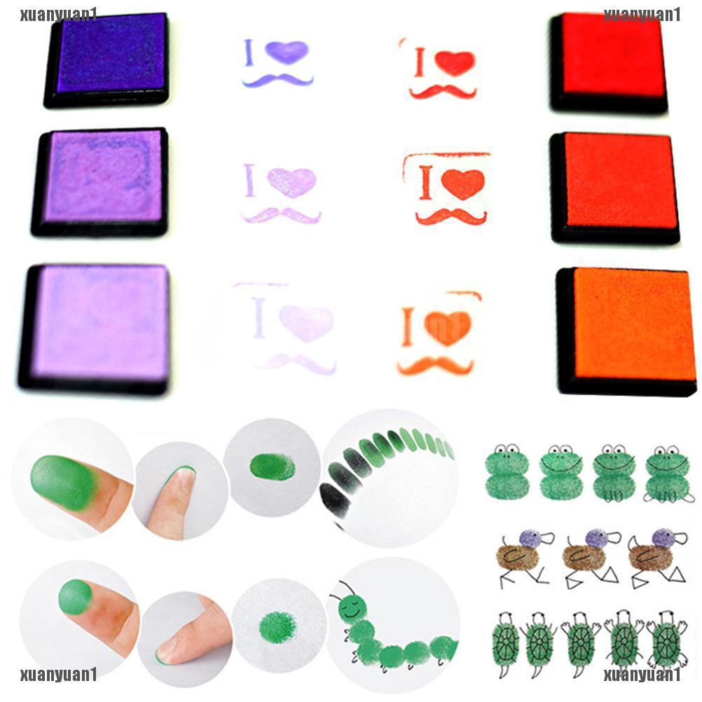 Xyid 20Pcs Bantalan Tinta Cap Karet Warna Warni DIY untuk Xyid 20Pcs Bantalan Tinta Cap Karet Warna Warni DIY untuk