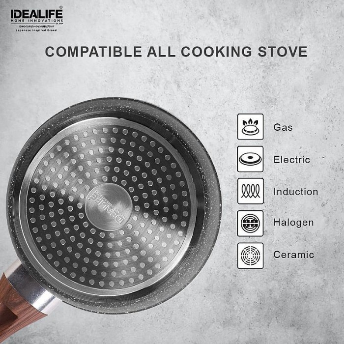 Idealife IL-22A Panci Set Masak Granite Cookware Dan Sendok Masak wlshop1 wl shop