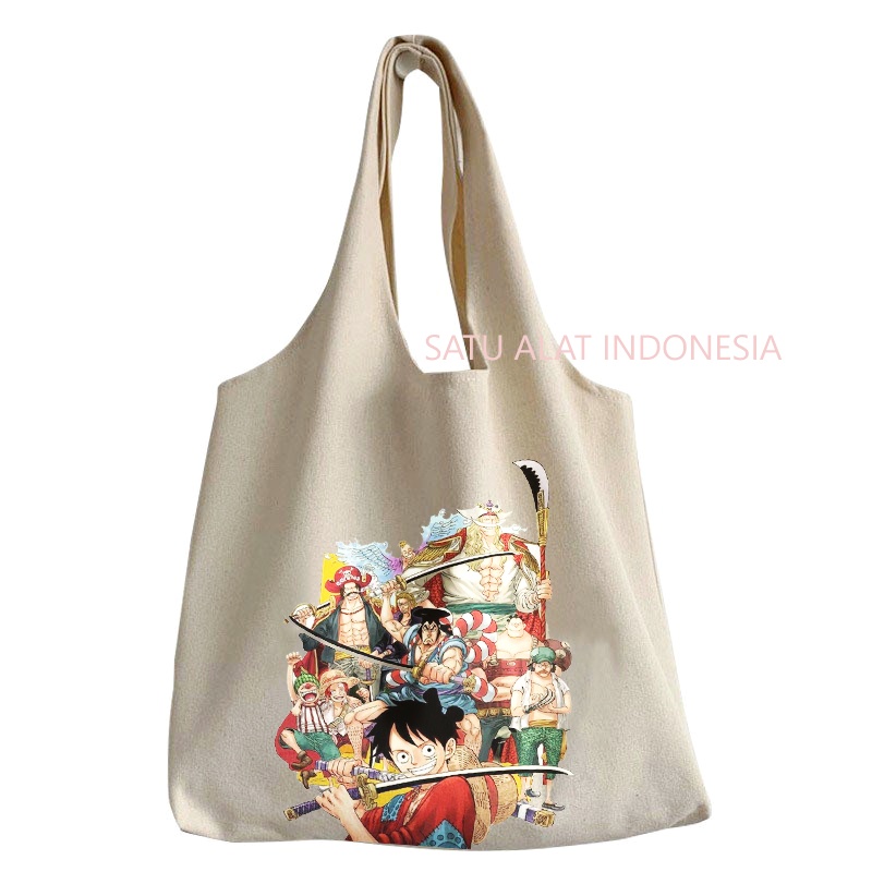 BLACK CANVAS  ANIME TOTEBAG 3.0 BESAR 100% CANVAS ORIGINAL