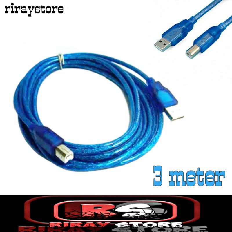 MURAH !! USB Kabel Printer Panjang 1.5M-3M-5M-10M 2.0 High Speed For Komputer,laptop