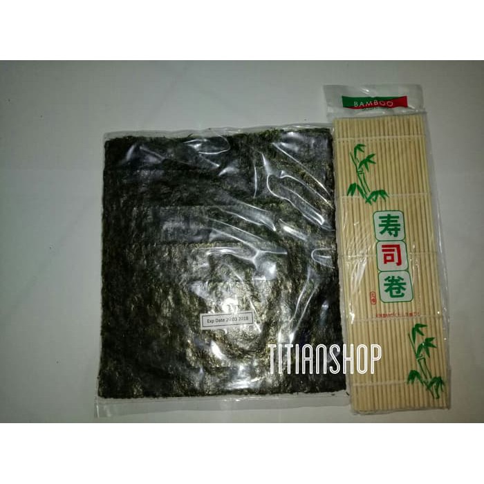

sushinori takaokaya 10sheet lembaran rumput laut dan sushimat ~ kp1018
