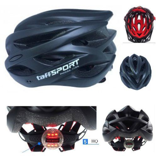 Helm Sepeda Lampu Belakang Backlight Taffsport OMSE9PBK 111