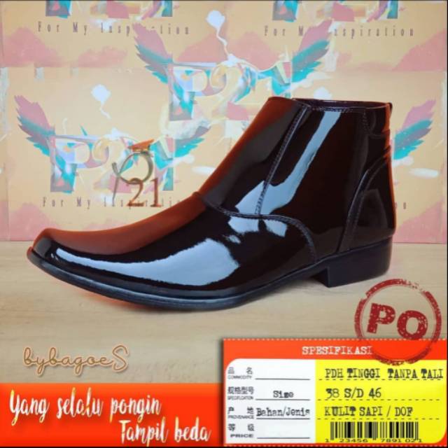 PDH TINGGI POLOS / SEPATU PRIA / P21