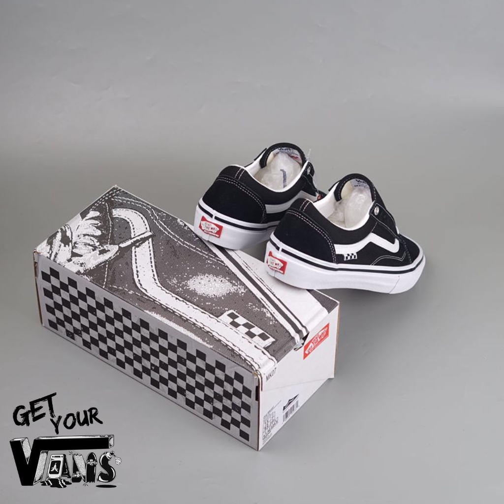 Vans Old Skool Pro Skate Black White Original 100% Bnib