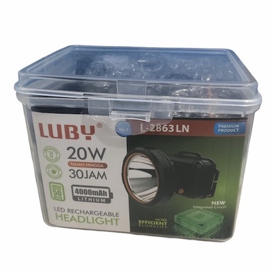 LUBY Senter Kepala 20 Watt L-2863LN Cahaya Putih Super Terang Original