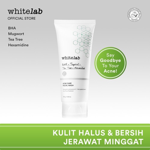 WHITELAB Acne Care Facial Wash | Sabun Muka Wajah Jerawat - 100gr