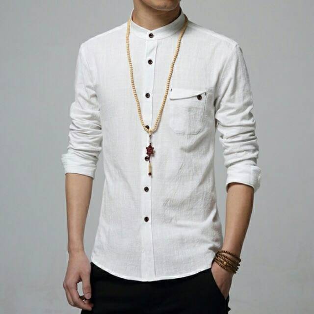 KEMEJA KOKO DUDE MIX BAJU KOKO MUSLIM FASHION PRIA KEMEJA FORMAL ATASAN KATUN STRECH
