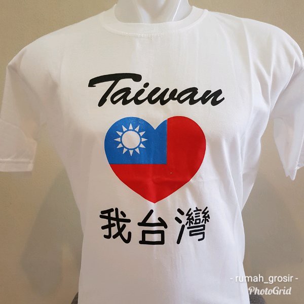 Kaos souvenir negara Taiwan