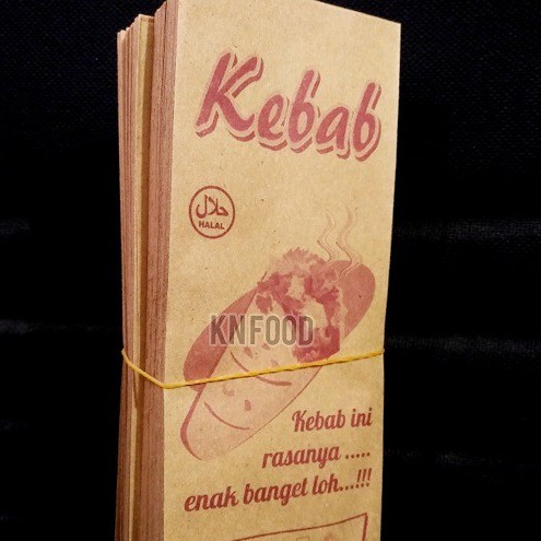 Kantong Kebab Coklat  Kecil  100 pcs 1 Pack Kantong Kemasan  