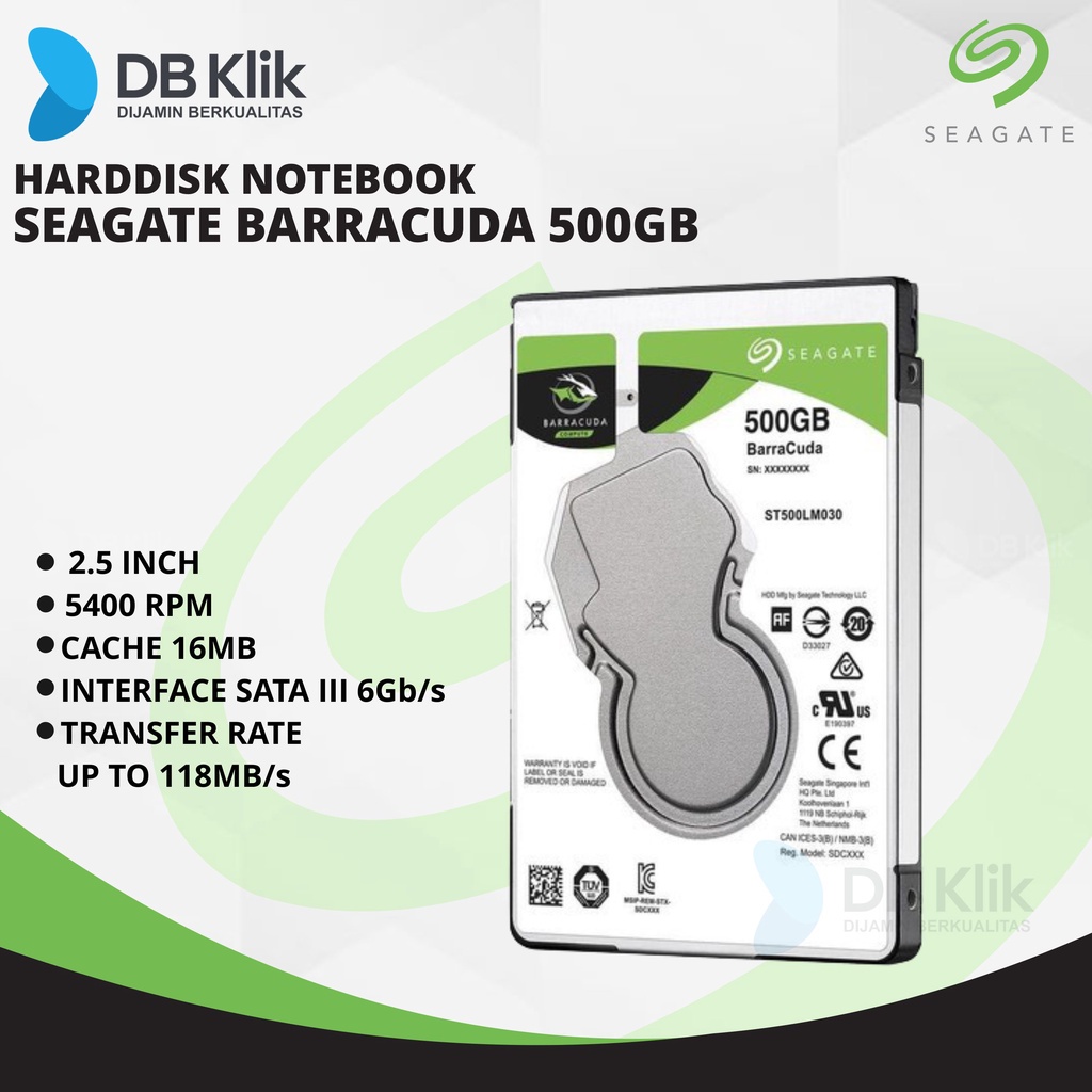 Hardisk Notebook Seagate Barracuda 2.5inch 500GB