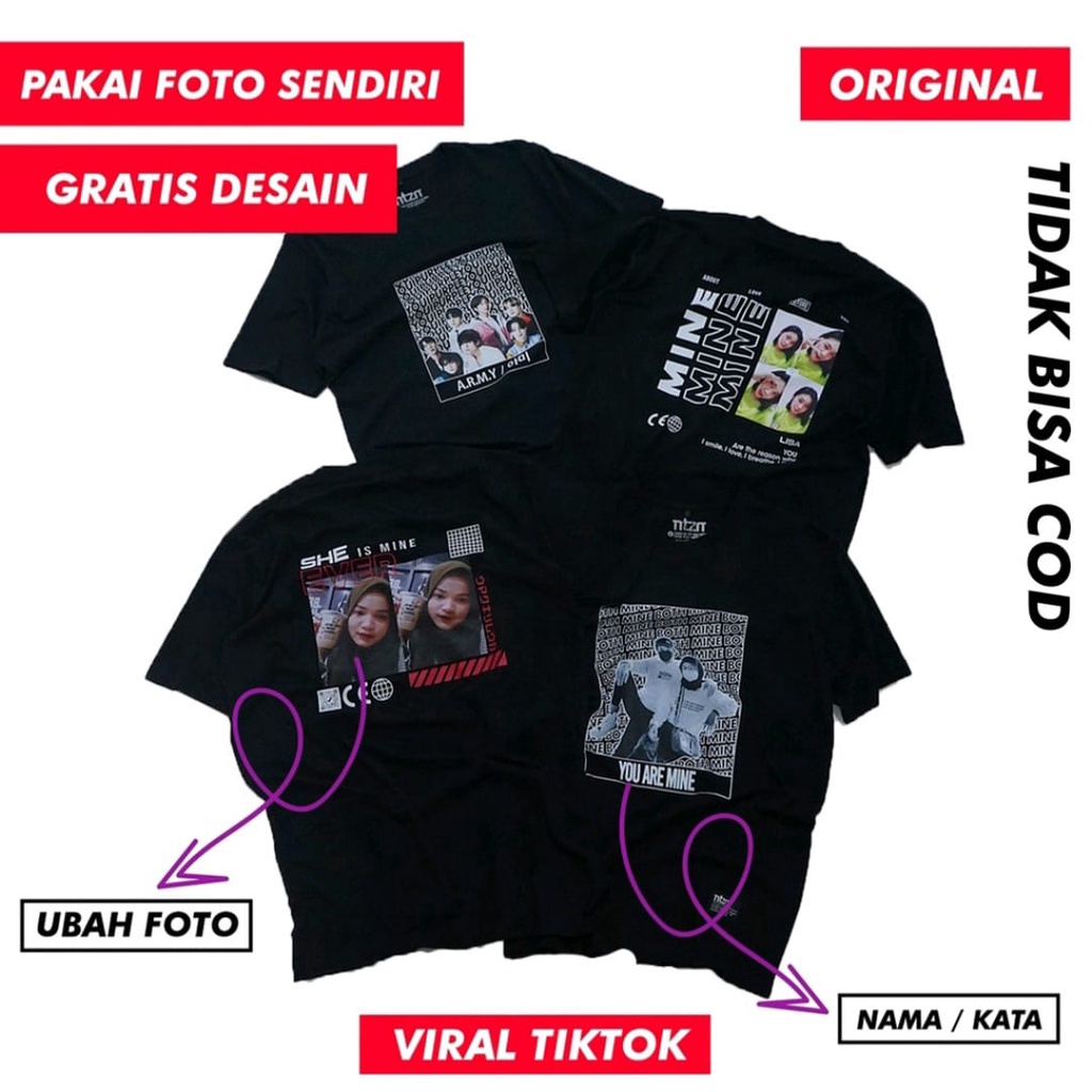 KAOS CUSTOM STREETWEAR FOTO PACAR /  TSHIRT COUPLE DISTRO PEMIUM
