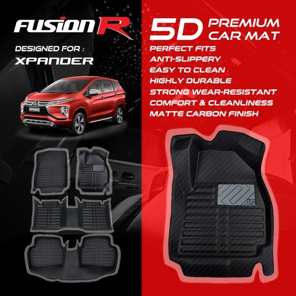 Fusion R Karpet Mobil 5D Xpander / Luxury Car Carpet Carbon Premium Original