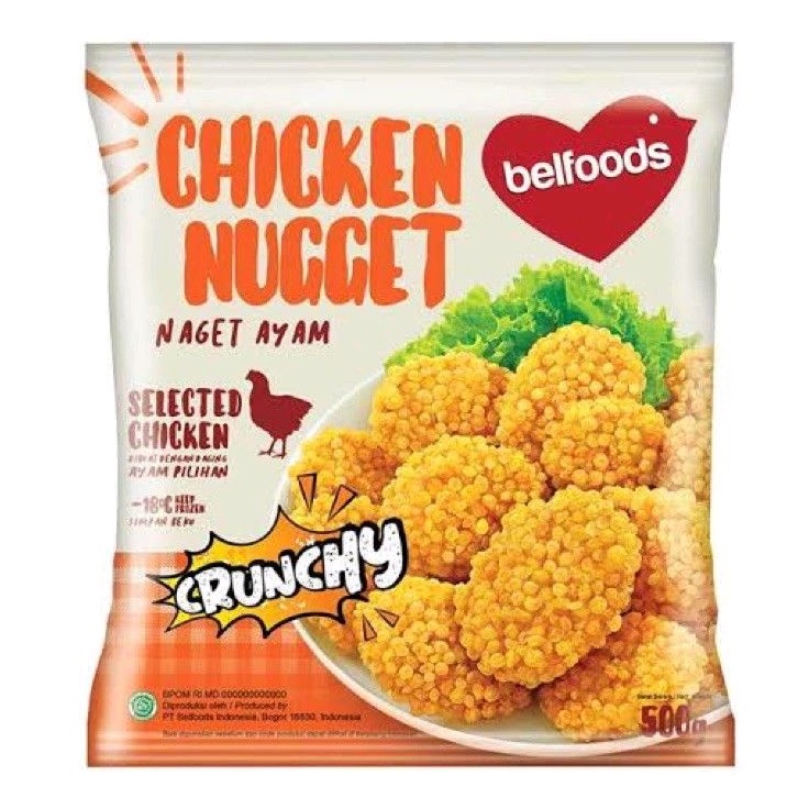 

FROZEN FOOD BELFOODS CHICKEN NUGGET CRUNCHY 500GRAM - DISASS JOGJA