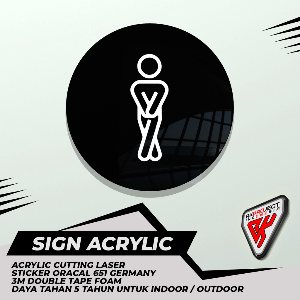 

SIGN BOARD AKRILIK BULAT TOILET PRIA V1