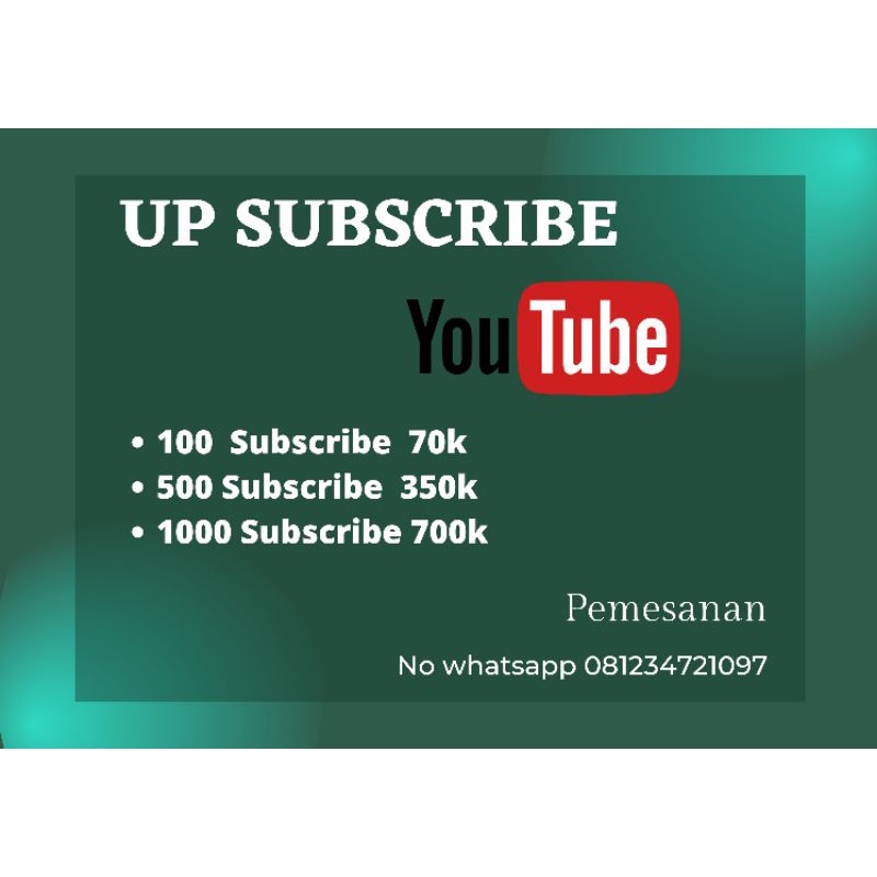 Jasa Up Subscribe Youtube