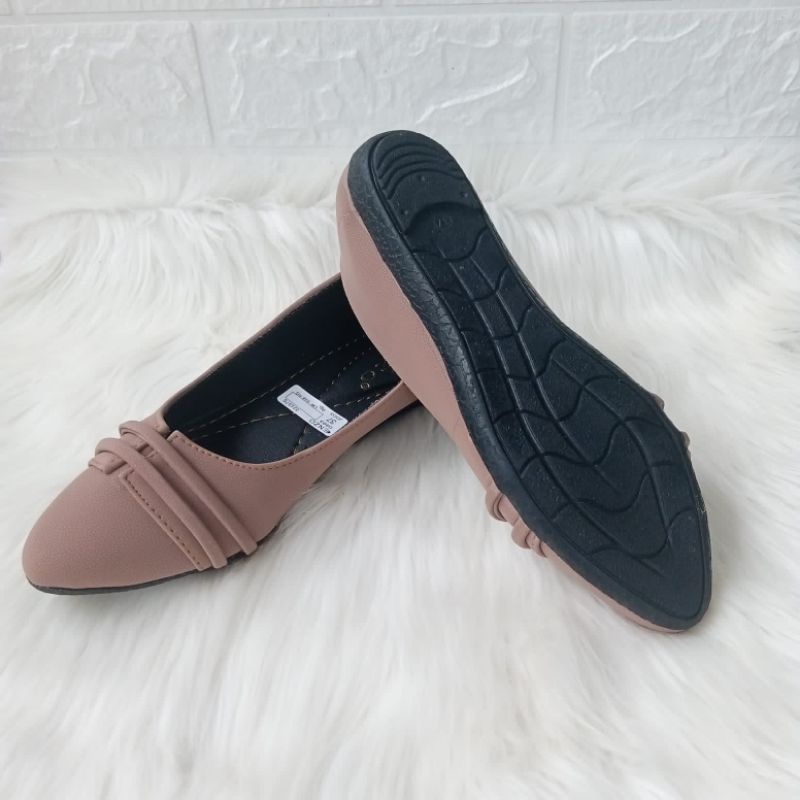 Sepatu Balet Kerja Santai Kasual Slip On Flatshoes Murah Terbaru bisa COD