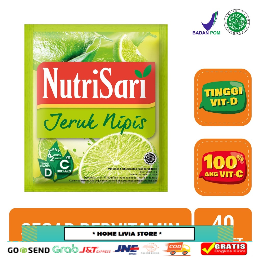 

NutriSari Jeruk Nipis 40 Sachet - Minuman Buah Vitamin C