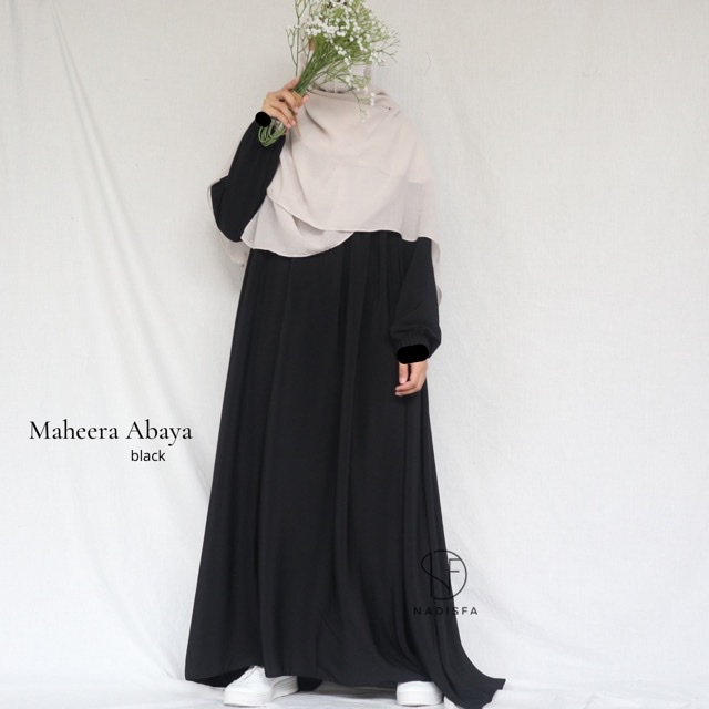 MAHEERA ABAYA CRINCLE POLOS BUSUI FRIENDLY