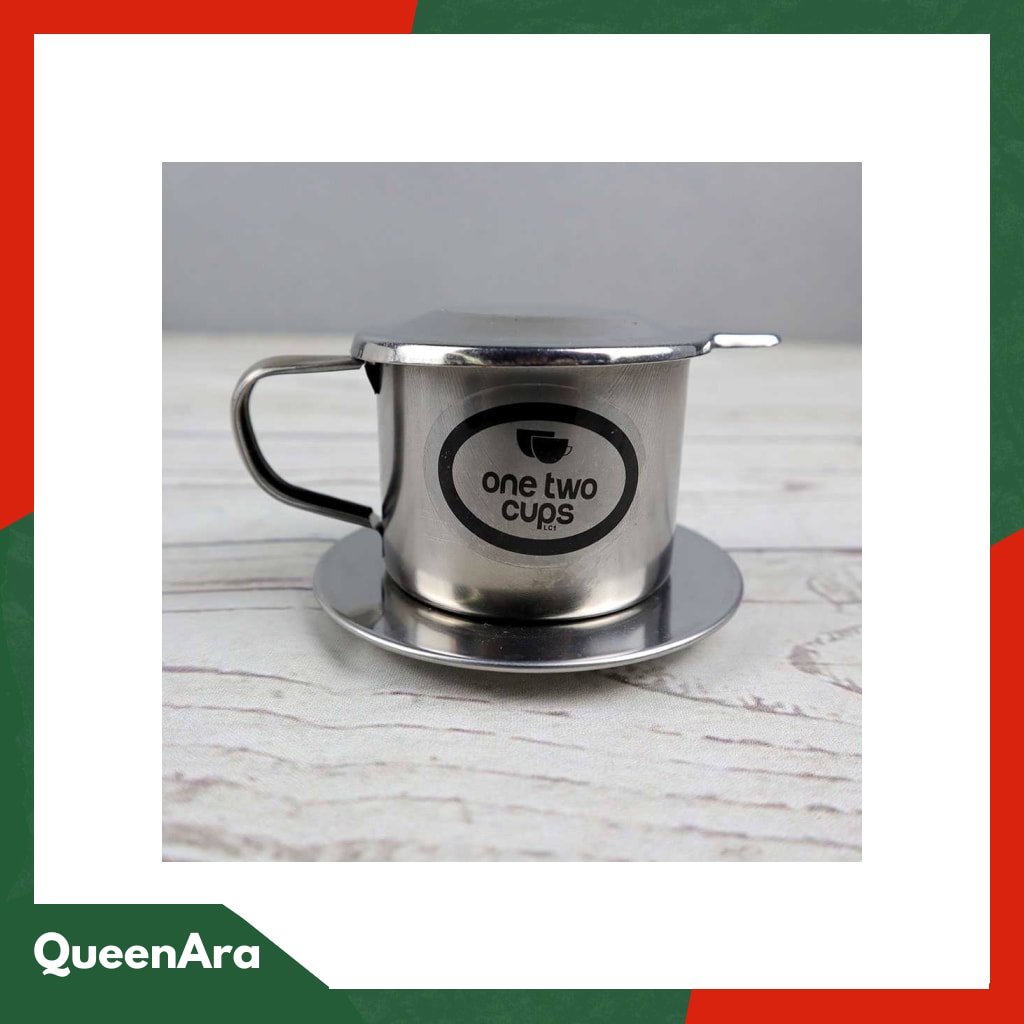 One Two Cups Filter Saring Kopi Coffee Drip Pot Stainless Steel - LC