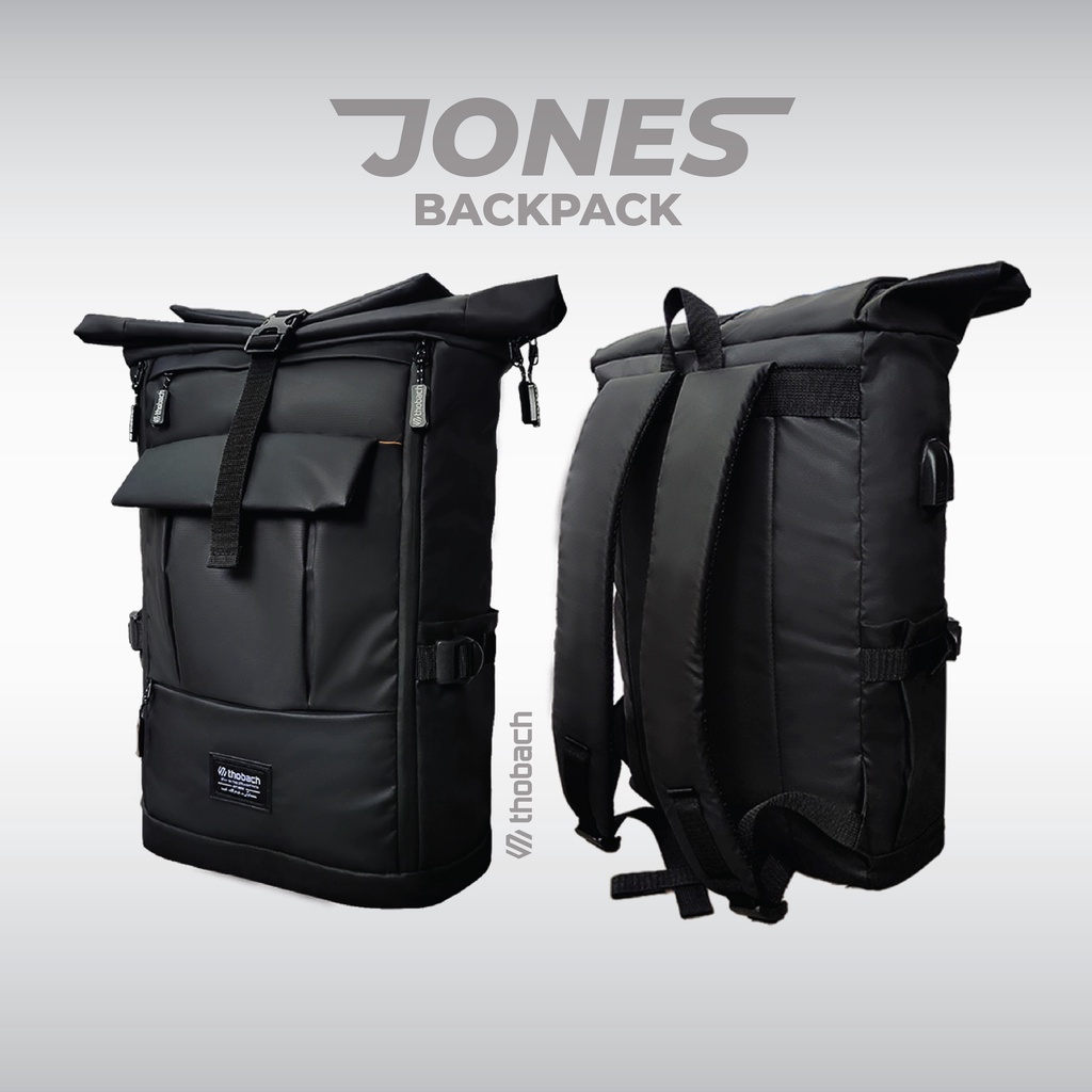 THOBACH-BACKPACK WATERPROOF JONES TAS MULTIFUNGSI PRIA WANITA TAS SEKOLAH TAS KANTOR TAS TRAVELING