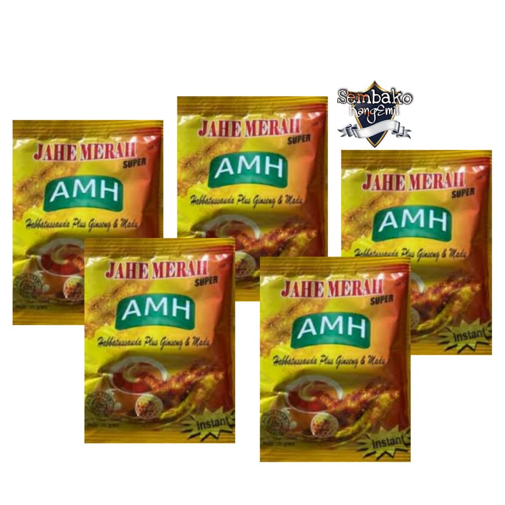 Jahe Merah AMH (Sachet) - 1 Renceng isi 12 @20gr