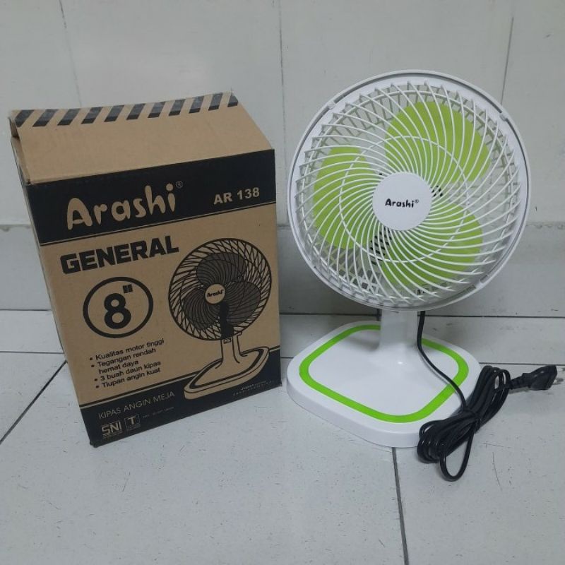 Kipas Angin Duduk Meja Deskfan Arashi ( 8 INCH ) General Fan AR 138 / AR138