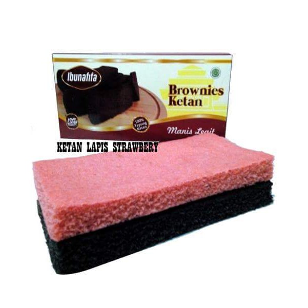 

Brownies Ketan Lapis Strawberi