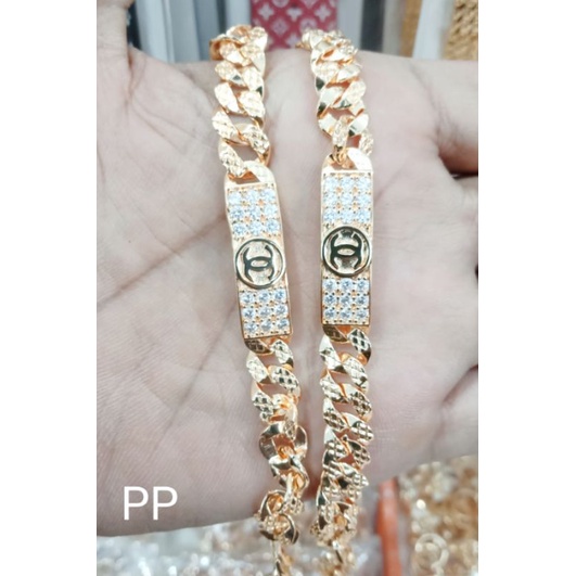 SLnAC. Gelang xuping wanita lapis emas gelang UK 18 cm
