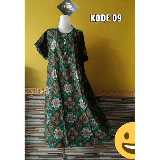 daster kencana ungu bahan santung super premium